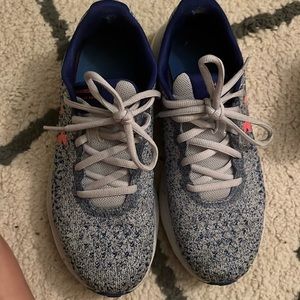 Under-armour shoes, blue and pink! Normal wear and tear for shoes. Size 8
